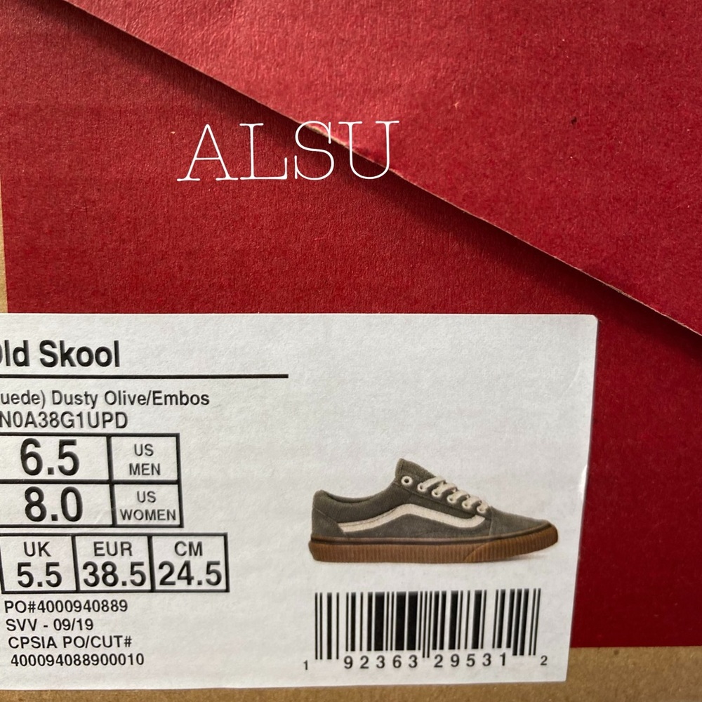 VANS Old Skool Suede Dusty Olive Women’s Sneakers - Picture 9 of 10